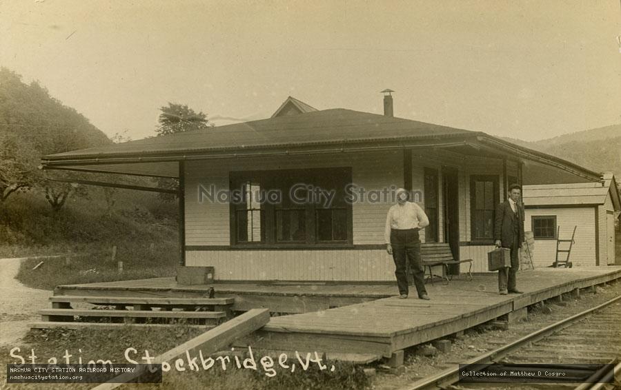 Postcard: Station, Stockbridge, Vermont